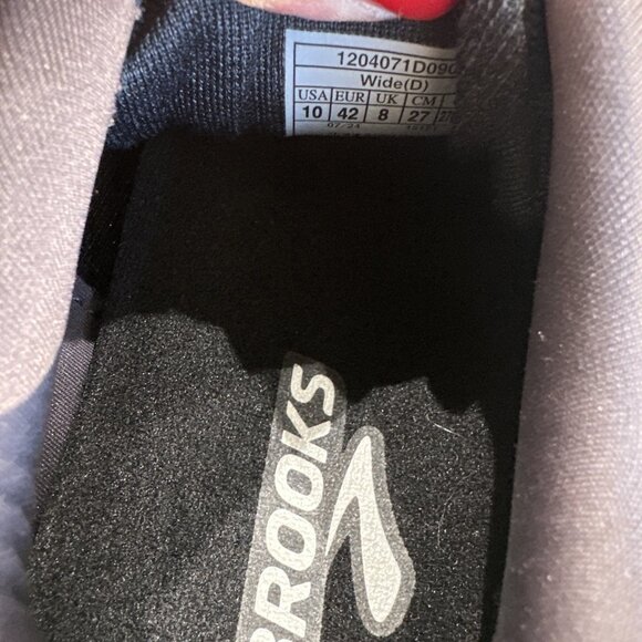 Brooks Womens Ghost 16 1204071D090 Black Running Shoes Sneakers Size 10 D Wide - Picture 9 of 10